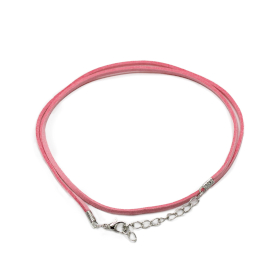 100x Pack de Cordões de Camurça - 2,5mm x 55cm - Rosa