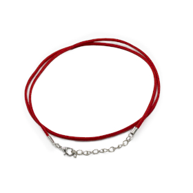 100x Pack de Cordões de Camurça - 2,5 mm x 55 cm - Vermelho