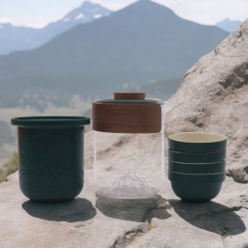 Conjunto de Chá de Montanha para Viagem - Quatro Amigos - Embalagem de Viagem