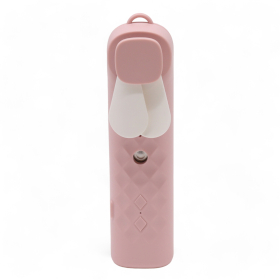 Ventoinha & Spray Facial Rosa - Carregável por USB