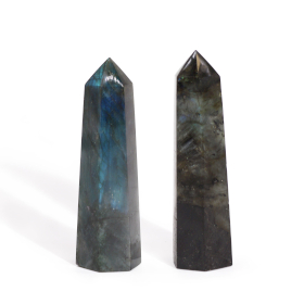 3x Pontos Labradorite de Madagáscar (aprox. 50-65gm 100x28mm)