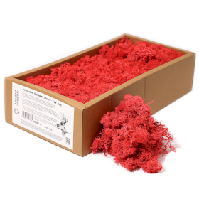 Musgo Decorativo - Vermelho - (aprox. 500g)