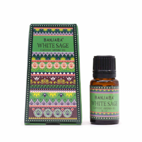 6x Óleos de Fragrância Indiano Banjara 10ml - Sálvia Branca