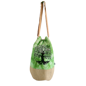 Mochila Natural Tye-Dye - Verde - Árvore da Vida