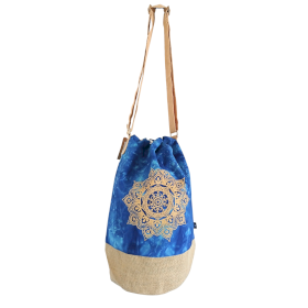 Mochila Natural Tye-Dye - Azul - Mandala